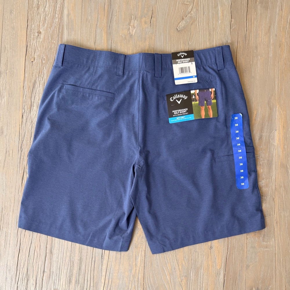 Callaway Performance Men's Golf Shorts Opti-Dry W/Media Pocket Size-38 NWT - Picture 5 of 8